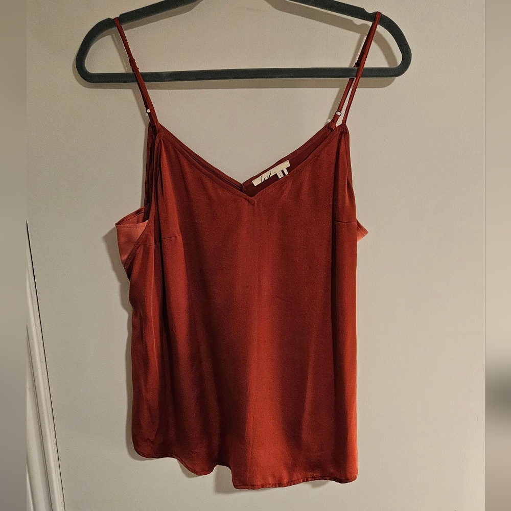 Silk Dusty Red Cami Top